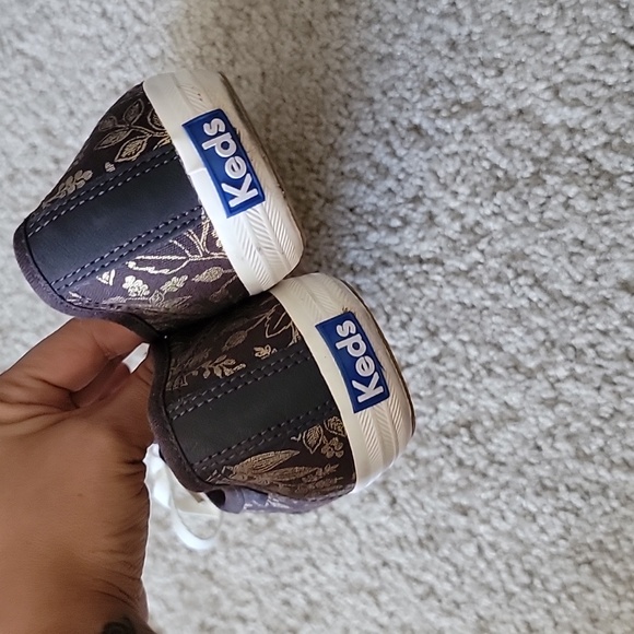 Keds Black and Gold Floral Sneakers - Picture 2 of 5